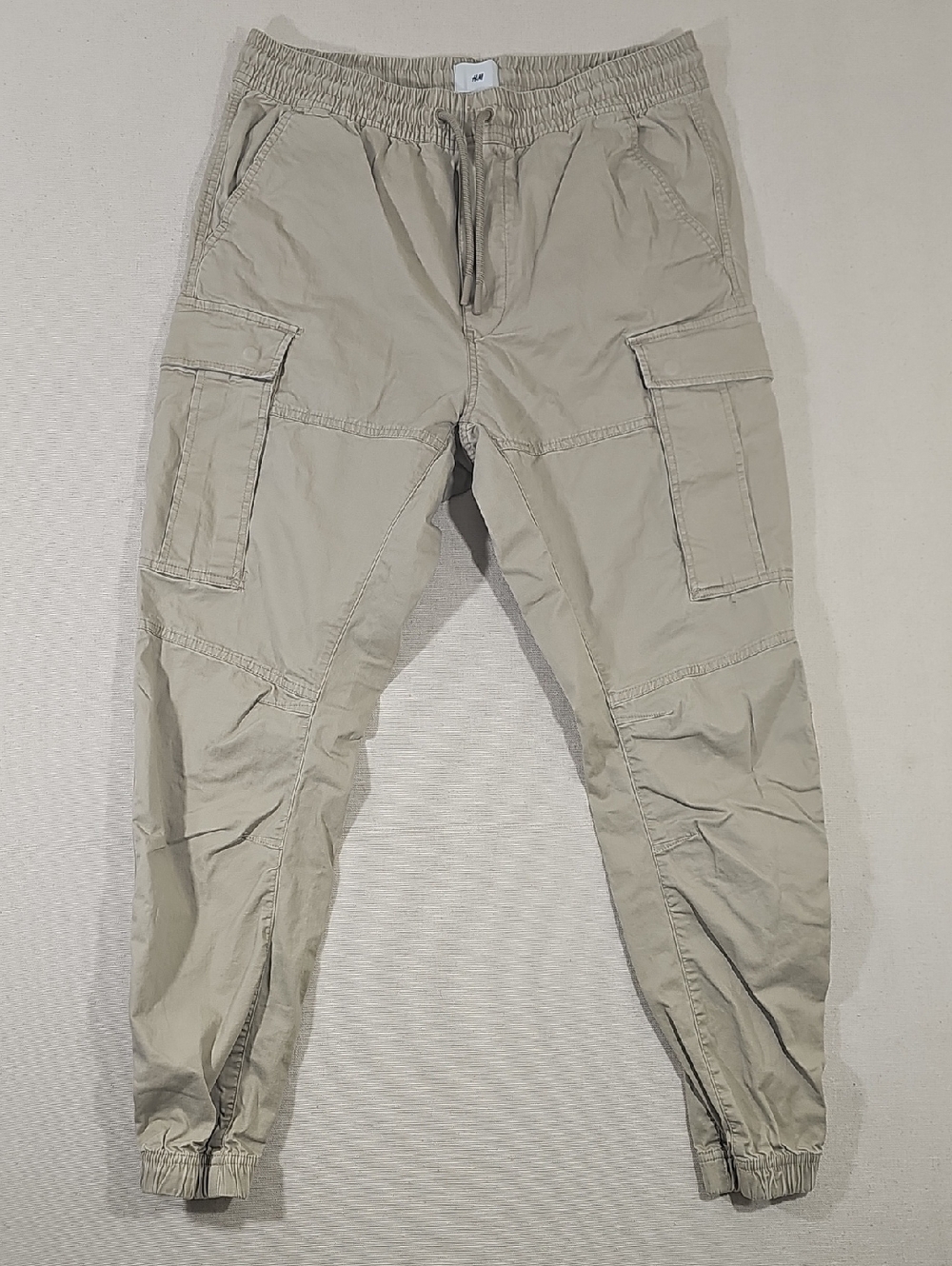 H&M Light Beige Cargo Joggers